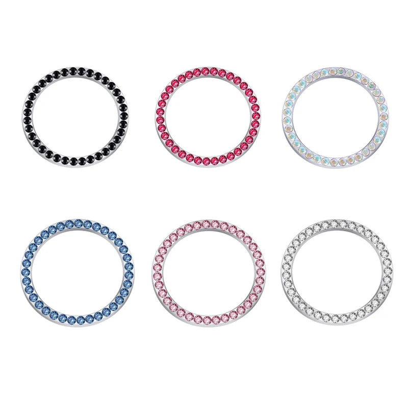 Crystal Car Engine Ignition Onekey Start Stop Push Button Switch Protective Cover Bling Girl Car Interior Decor Auto Accessories