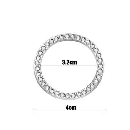 Crystal Car Engine Ignition Onekey Start Stop Push Button Switch Protective Cover Bling Girl Car Interior Decor Auto Accessories